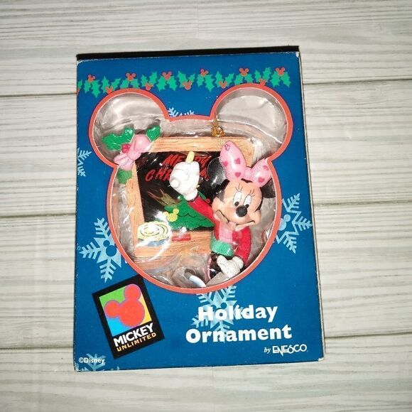 Mickey Unlimited Holiday Ornament Minnie Mouse Merry Christmas Teacher By Enesco - Picture 4 of 9